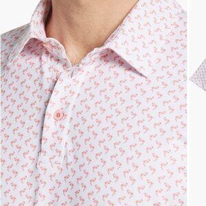 Johnston & Murphy XC4 Flamingo Print Performance Polo (Medium)